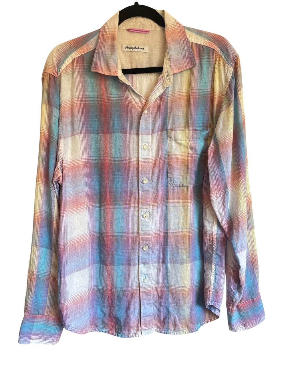 Tommy Bahama Men's Madrona Madras Continental Linen Shirt